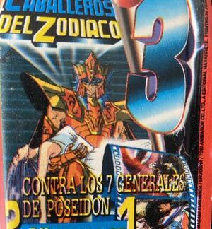 1996 Saint Seiya 3 Vs Poseidon Sticker Album + 50 Sticker Packs ( 300 Stickers )