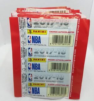 2017-2018 Panini NBA Box ( 50 Packs) (200 Stickers 50 Cards Per Box)